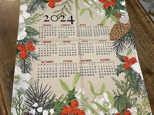 Strofinacci Calendario 2024 - composizione natalizia